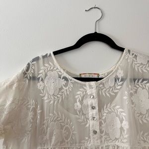 Anthropologie dress, size small, creamy white